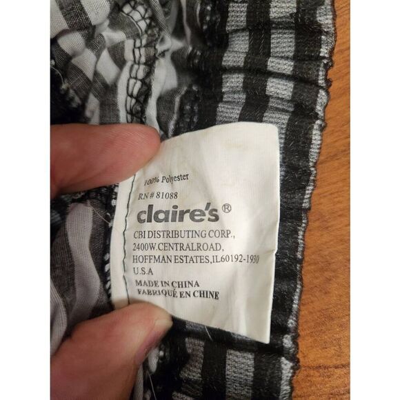 NWOT Claire's Red White Black Striped Tutu Skirt OSFA - Picture 5 of 5